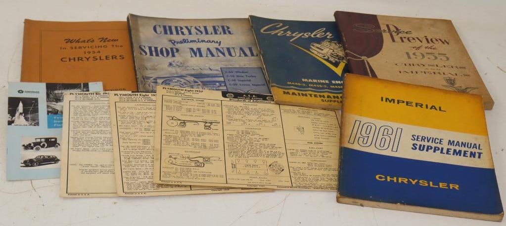 Group of 9 Chrysler and Plymouth Service Manual and Books Maintenance Guides (1 of 7)