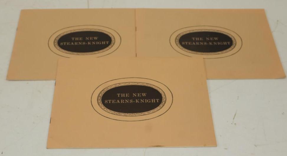 Group of 3 1920's Stearns-Knights Reproduction Dealership Brochure Books (1 of 4)