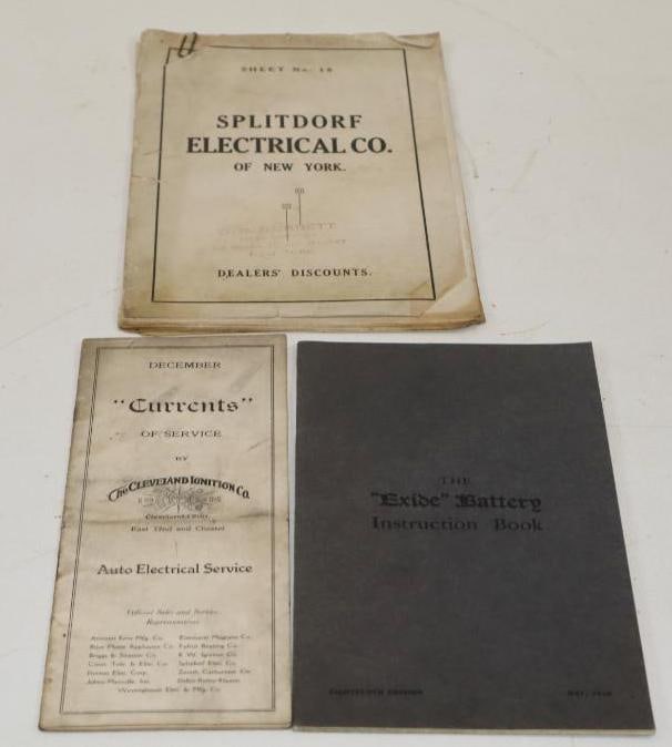 Group of 3 Splitdorf, Exide And Cleveland Ignition Early Automobile Manuals (1 of 4)
