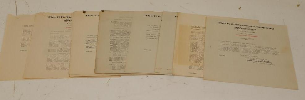 Group of 8 Sterns Motor Co. 1910's Letters: 8.5x11 Each
