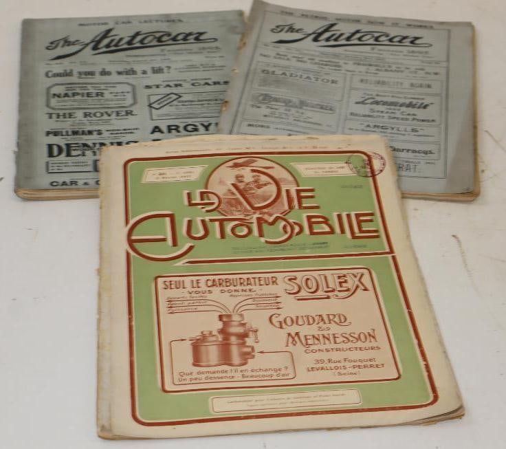 Group of 3 La Vie Automobile And The Auto Car 1904, 1908 And 1913 Magazines (1 of 4)