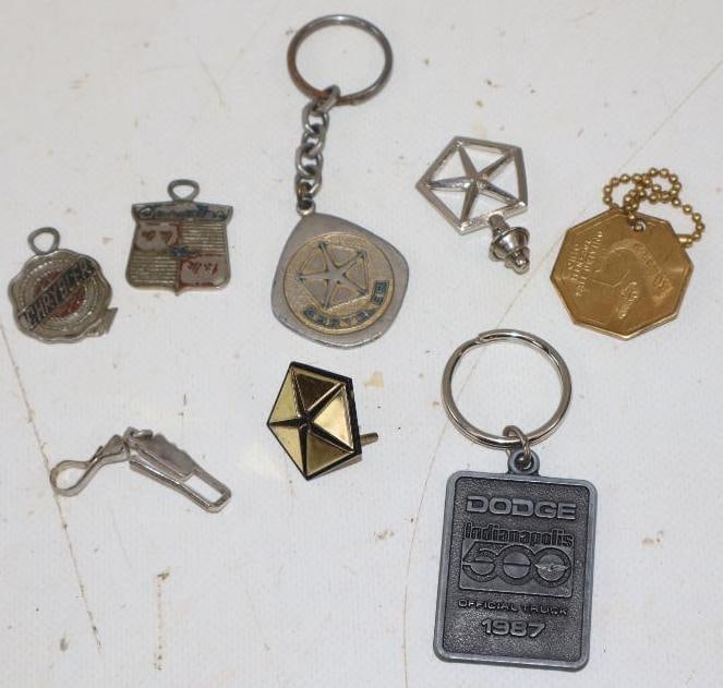 Group of 8 Dodge and Chrysler Key Chains and Pins (1 of 5)