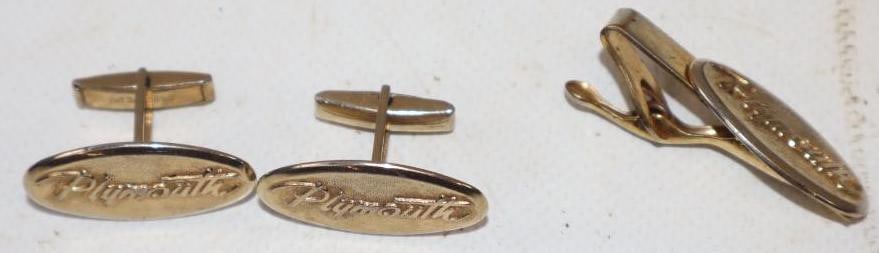 Group of 3 Plymouth Tie and Cuff Links (1 of 4)