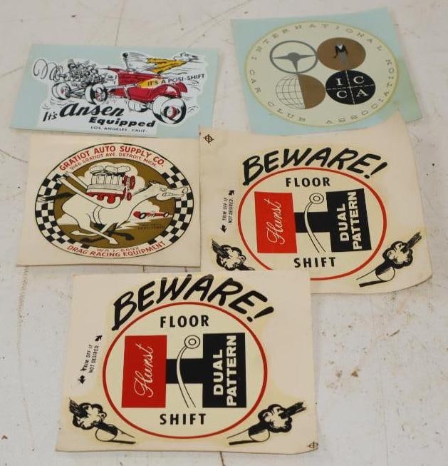 Group of 5 Automobile 1960s Racing Decals (1 of 5)