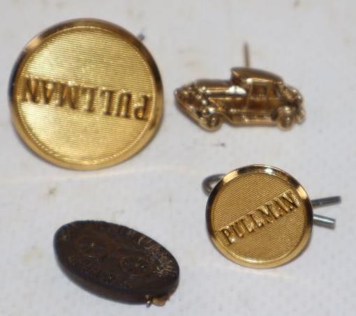 Group of 4 AACA and Pullmen Pin and Button: Largest is 1x1