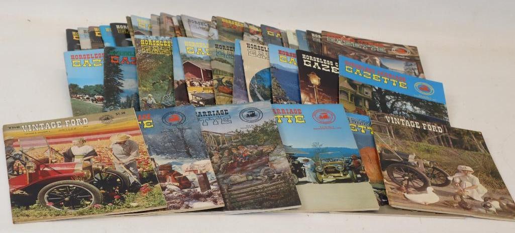Group of 38 Horseless Carriage Gazette Magazines: 8.5x11 Each