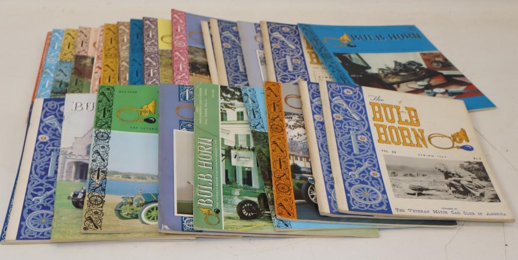 Group of 24 Bulb Horn Veteran Motor Car Club Of America Magazines: 8.5x11 Each