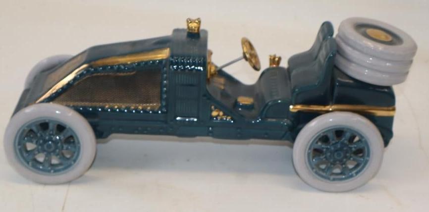 1906 Renault Grand Prix-Le Mans Hand Painted Italian Ceramic Decanter