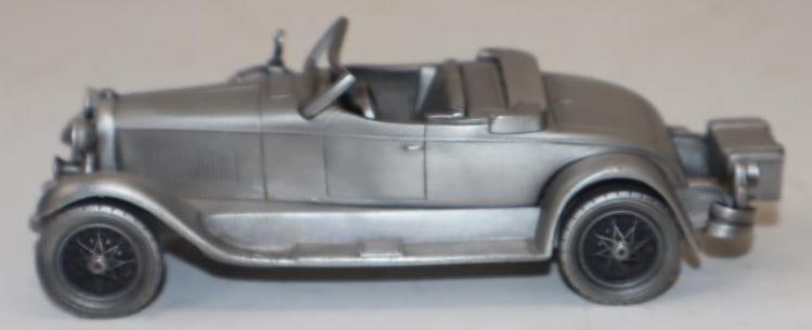 Danbury Mint 1927 Lincoln Sportster Pewter Automobile: 4.5x1.75x1