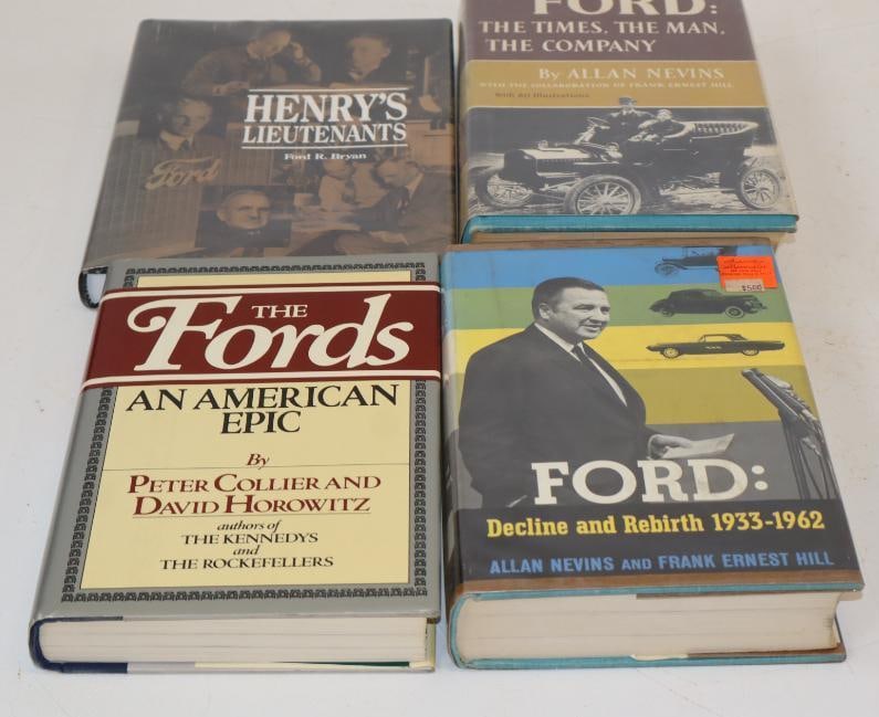 Group Of 4 Ford Motor Company Hardbound Books: Largest Is 10x6.5x2