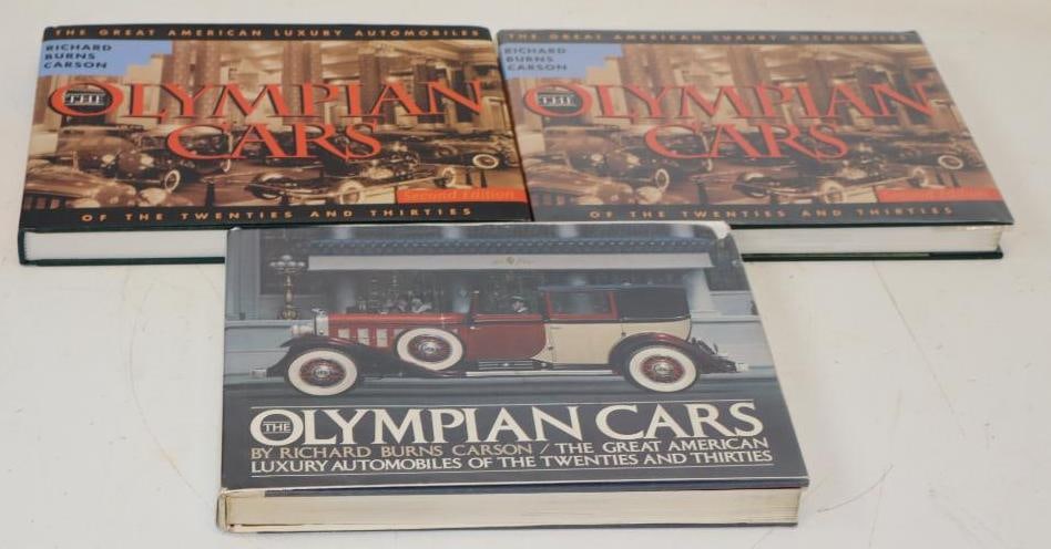 Group Of 3 Olympian Cars Hardbound Books: 12x9x1.25 Each