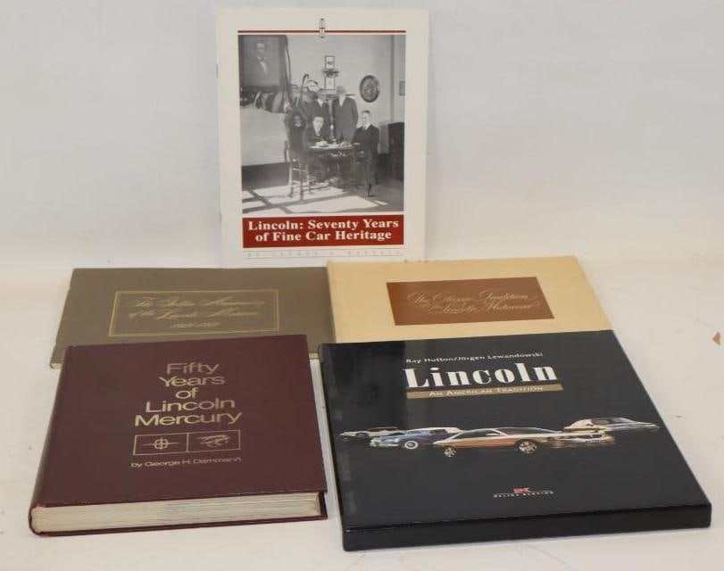 Group Of 5 Lincoln Motorcar Automobile Car Books