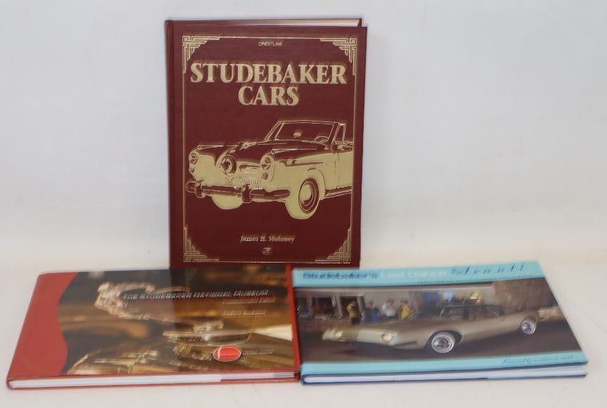 Group Of 3 Studebaker Car Company Hardbound Books: Largest Is 8.5x11x2