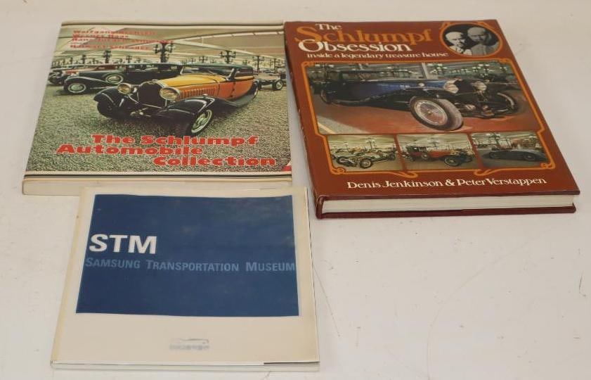 Group Of 3 Schlumpf Automobile Collection And Samsung Transportation Museum Books: Largest Is 9x12x.75