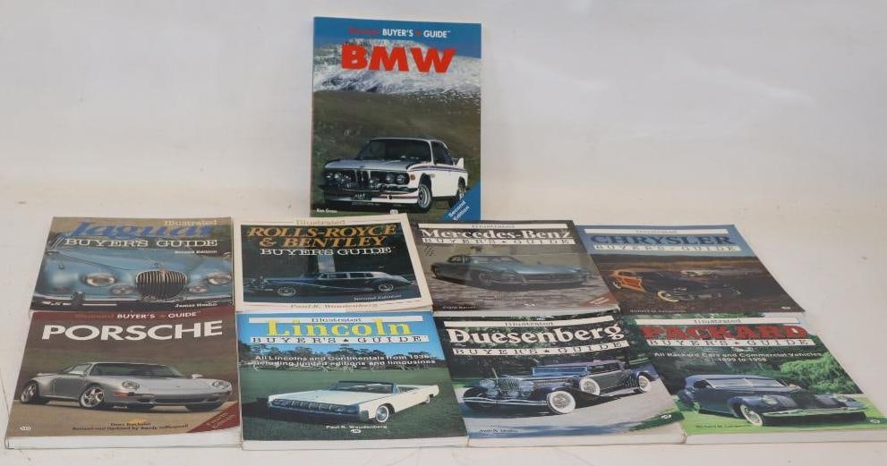 Group Of 9 Buyer's Guide Books By Brand: 7.5x9.5x.5 Each