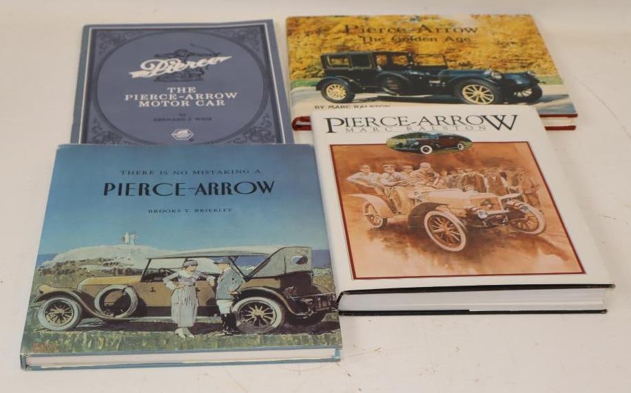 Group Of 4 Pierce-Arrow Motor Car Books: Largest Is 11.5x9x.75