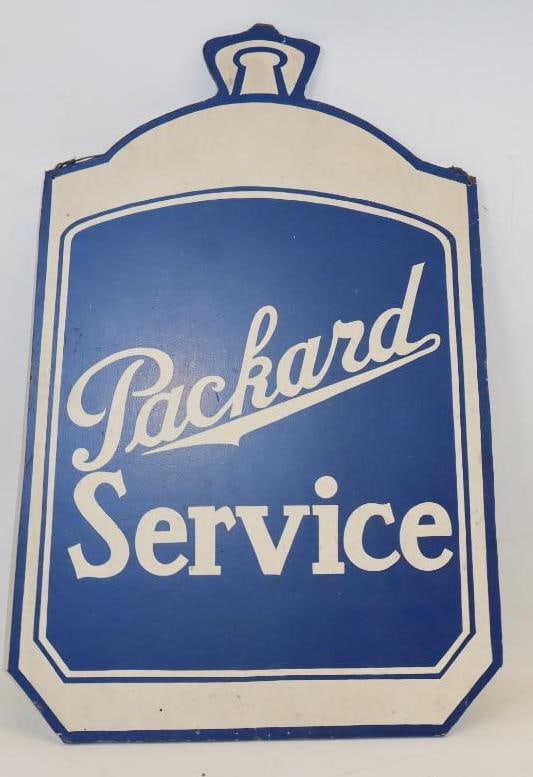 Packard Service Radiator Shaped Masonite Reproduction Advertising Sign: 15x21.25