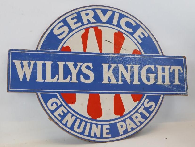 Willy's Knight Service Genuine Parts Advertising Sign (1 of 5)