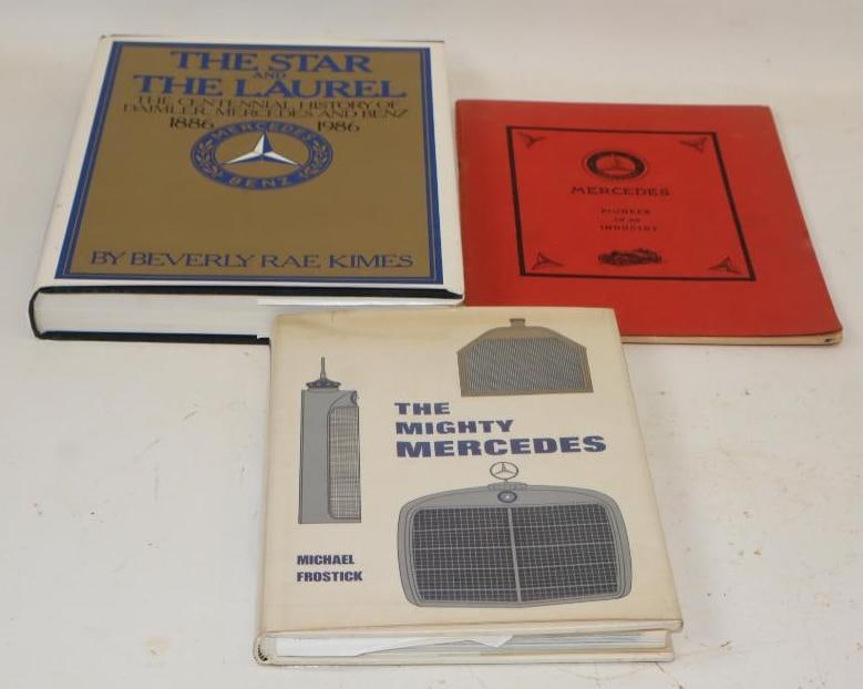 Group Of 3 Mercedes And Benz Automobile Books: Largest is 9.5x12x1