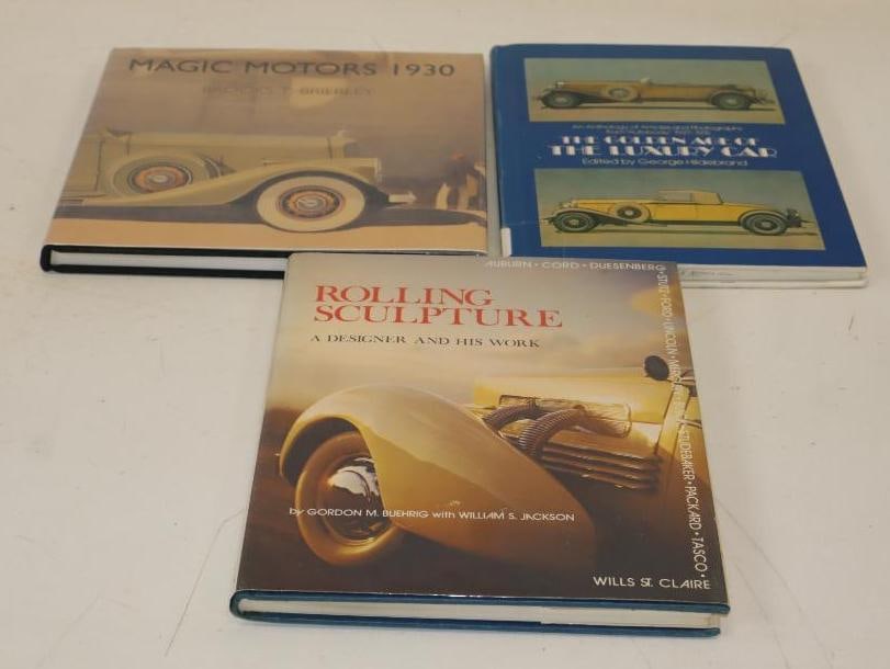Group Of 3 Hardbound Books On Cars Of The 1930s: Largest Is 10x10x1