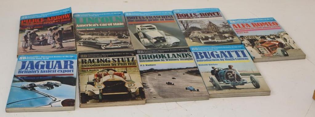 Group Of 9 Different Ballantine's Illustrated History Of The Car paperback Books (1 of 9)