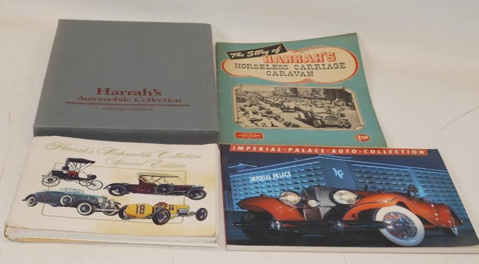 Group of 4 Harrah's and Imperial Palace Automobile Collection Books: largest 9.5" x 11.5" x 1.5"
