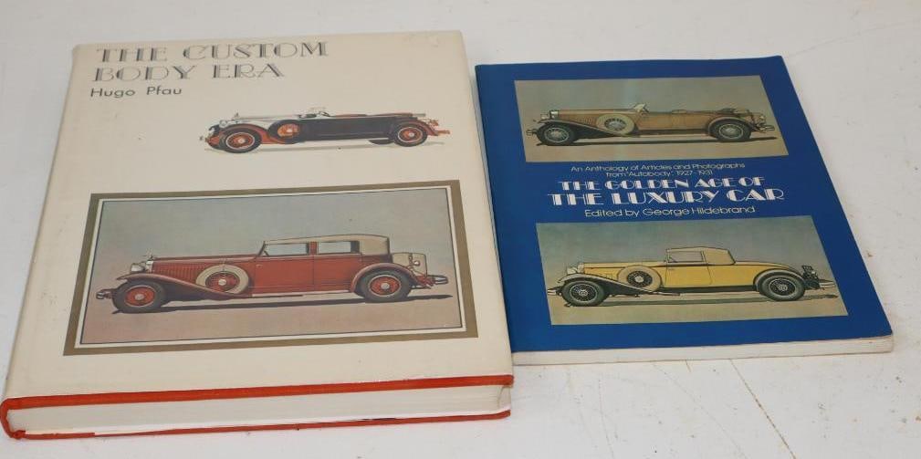 Group of 2 The Golden Age of The Luxury Car and Custom Body Era Early Automobile Car Books: largest 10" x 13" x 1"