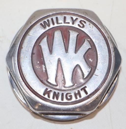 Willys Knight Threaded Aluminum Automobile Hubcap
