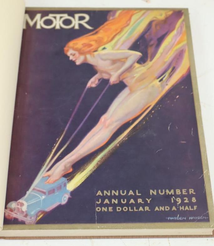 1928 Motor Annual Show Book: 10" x 13.5" x 1", has hardbound cover