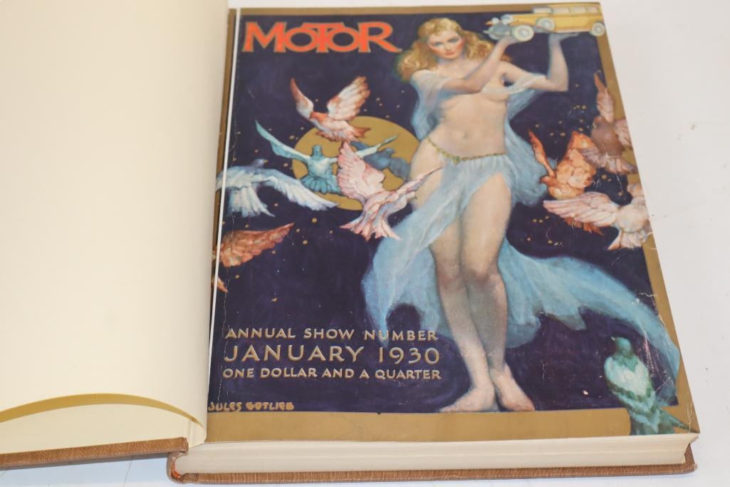 1930 Motor Annual Show Book: 10" x 13.5" x 1", has hardbound cover