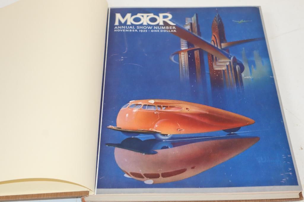 1935 Motor Annual Show Book-November: 10" x 13.5" x 1", has hardbound cover