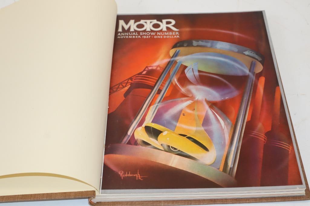 1937 Motor Annual Show Book: 10" x 13.5" x 1", has hardbound cover