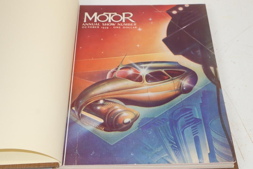 1939 Motor Annual Show Book: 10" x 13.5" x 1", has hardbound cover