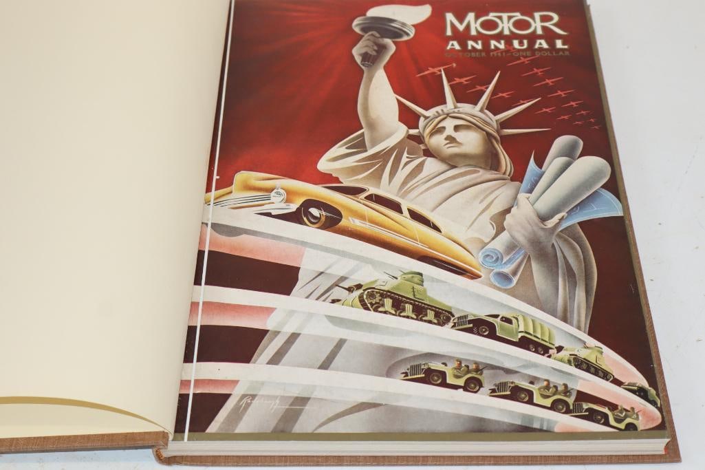 1941 Motor Annual Show Book: 10" x 13.5" x 1", has hardbound cover
