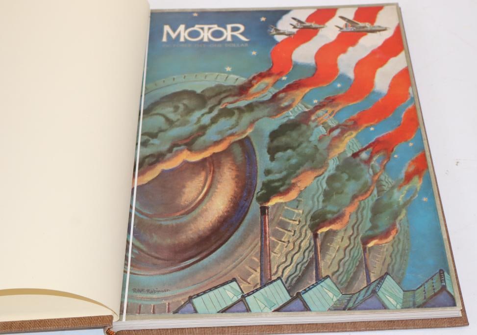 1942 Motor Annual Show Book: 10" x 13.5" x 1", has hardbound cover