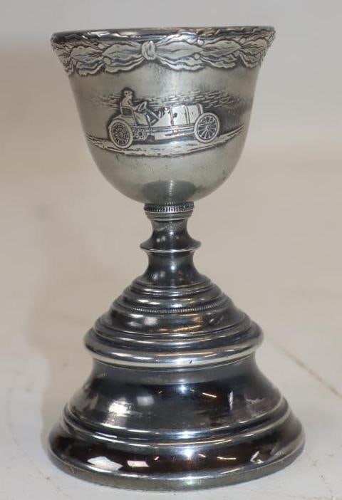1908 Locomobile Vanderbilt Cup Silver Trophy Commemorative: 2.5x2.5x4