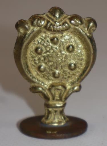 Brass Wax Seal Stamp With Early Auto Engraving: 1x.75x1.75
