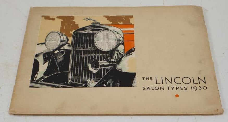 The Lincoln Salon Types 1930 Dealership Brochure Book: 13" x 10"