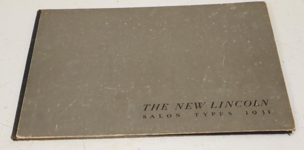 The New Lincoln Salon Types 1931 Dealership Brochure Book: 14" x 10"