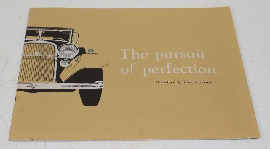 The Pursuit of Perfection a History of Lincoln Motor Car Brochure Book: 12.5" x 10"