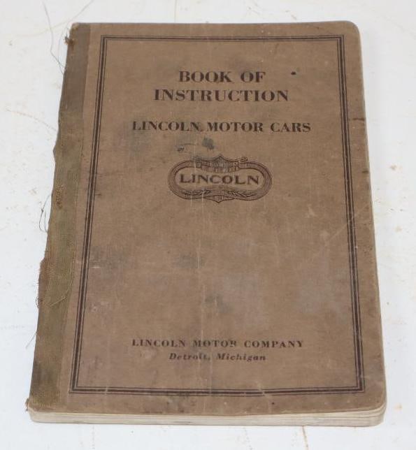 1930's Lincoln Motor Car Book of Instruction