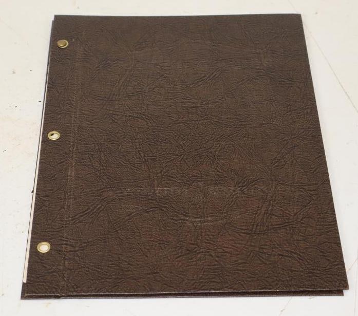 1930 Lincoln Service Bulletin with Embossed Leather Cover: 9" x 11.5"
