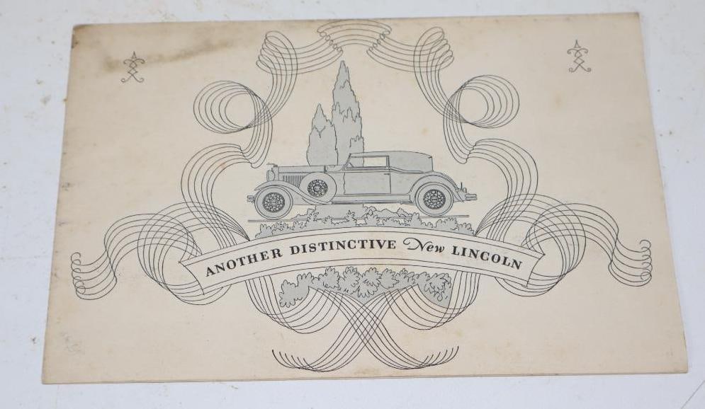 The New Lincoln Waterhouse Convertible Victoria Dealership Brochure: 8.5" x 5.5"