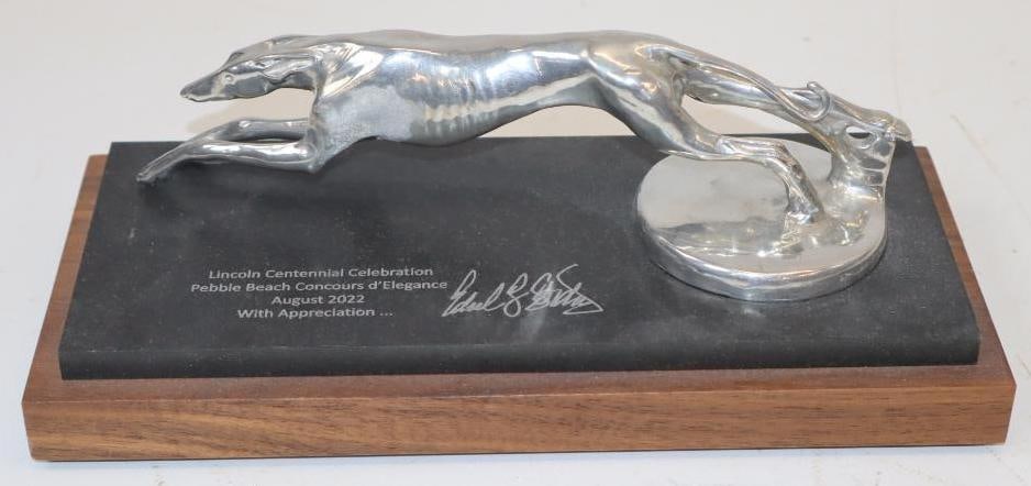 2022 Lincoln Centennial Celebration Pebble Beach Concours D' Elegance Greyhound Shaped Desktop: 10.5x4.5x4
