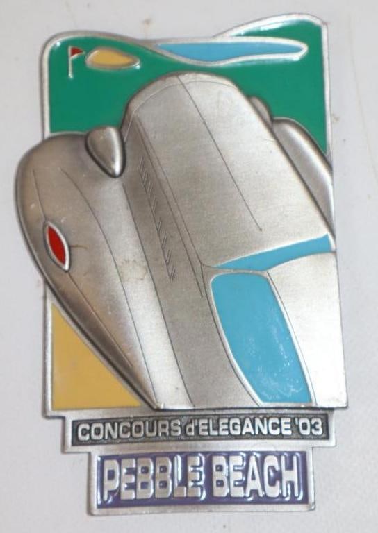 2003 Pebble Beach Concours D' Elegance Pewter & Enamel-Plaque: 3.25x5
