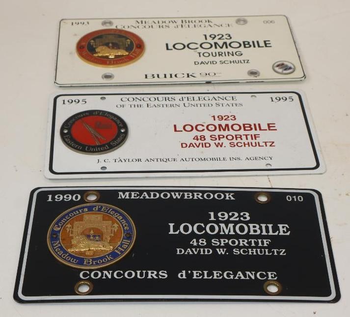 Group Of 3 Meadowbrook & Eastern United States Concours D' Elegance Enamel License Plate Plaques (1 of 5)