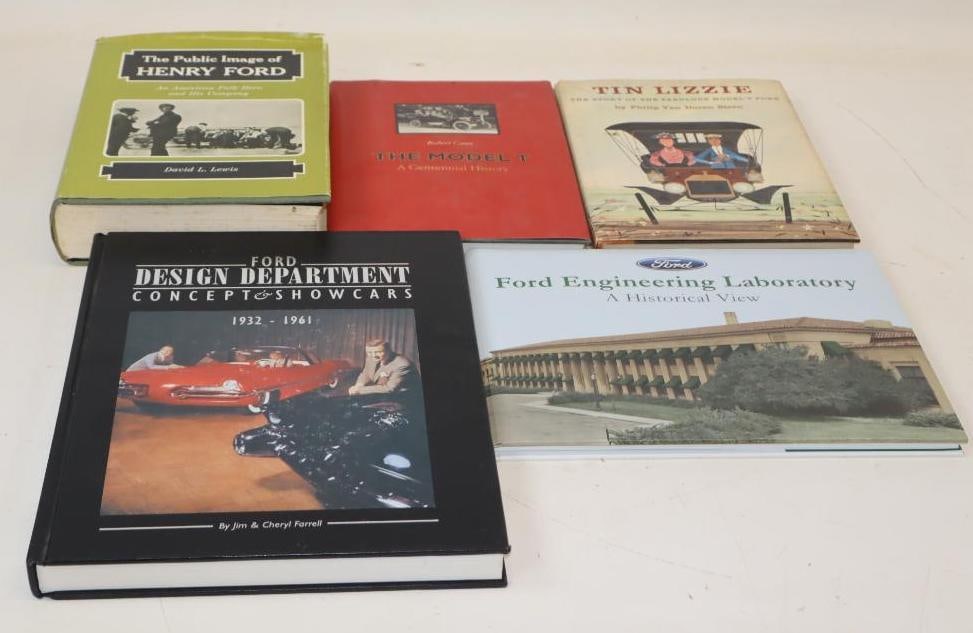 Group of 5 Henry Ford, and Model T History Books: largest 10" x 13" x 1"