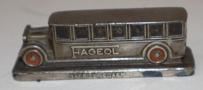 Fageol Safety Coach Figural Bus Paper Weight: 2.75x1x1