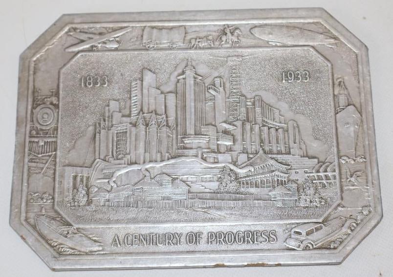 1933 Chicago World Fair "A Century Of Progress" Embossed Souvenir: 8x6