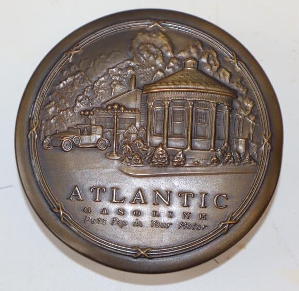 Brass Embossed Atlantic Gasoline Upholstery Brush: 4x4x1.25